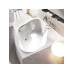 Ravak - newday 150x150 cm baignoire d'angle en acrylique, sans pieds, blanc (c661000000)