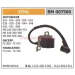 Bobine d'allumage pour trononneuse, dbroussailleuse et scie  trononner stihl 007560