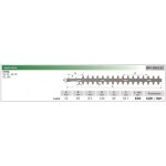 Stihl hs 74 75 lame sup�rieure / inf�rieure de taille - haie 246 006192