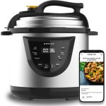 Cuiseur programmable noir newlux chef pot v110 6l, 1000w, programmable 24h, systme de duopression