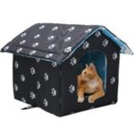 Niche chat ext�rieur, 40 x 38 x 35 cm maison pour chat exterieur, pliable, �tanche, maison pour chat ...