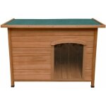 Niche pour chien en bois de sapin avec toit plat en asphalte - 80 x 115 x 78. 5cm - chien grande taille ...