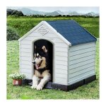 Costway - niche pour chien en polypropyl�ne imperm�able et ventil� avec bouche d'a�ration et plancher ...