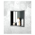 Banyo - niche � encastrer ouverte avec panneau arri�re miroir niche: 100 mm