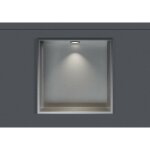 Niche murale douche acier inox + spot led, �tag�re rangement douche salle de bain encastrable - 20x30x10cm ...