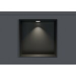 Niche murale douche acier inox + spot led, �tag�re rangement douche salle de bain encastrable - 20x30x10cm ...