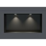 Niche murale douche acier inox + spot led, �tag�re rangement douche salle de bain encastrable nt203010x ...