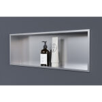 Niche murale de douche, tagre encastrable douche acier inox - 20x60x10cm - nt206010x acier inoxydable ...