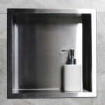Niche murale de douche, tagre encastrable douche acier inox - 30x30x10cm - bs303010 acier inoxydable ...