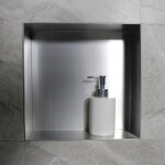 Niche murale de douche, tagre encastrable douche acier inox - 30x30x10cm - bs303010 acier inoxydable ...