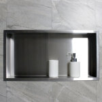Niche murale de douche, tagre encastrable douche acier inox - 60x30x10cm - bs603010 acier inoxydable ...