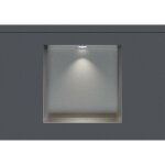 Niche murale douche �tanche en acier inox avec spot led, �tag�re rangement douche salle de bain encastrable ...