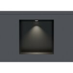 Niche murale douche �tanche en acier inox avec spot led, �tag�re rangement douche salle de bain encastrable ...
