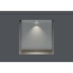 Niche murale douche �tanche en acier inox avec spot led, �tag�re rangement douche salle de bain encastrable ...