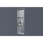Niche murale de douche avec rebords, tagre encastrable douche acier inox - 30x90x10cm - nt309010x acier ...