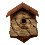 Esschert design ? nichoir en ruche en bois et osier ? dimensions 20, 1 x 19, 3 x 25, 8 cm ? trou d'envol ...