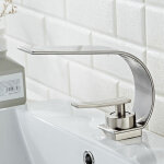Zamery - nickel brossé mitigeur de lavabo cascade robinet salle bain noir robinet lavabo en laiton monotrou ... Zamery - nickel brossé mitigeur de lavabo cascade robinet salle bain noir robinet lavabo en laiton monotrou ...