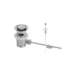 Nicoll ? bonde de lavabo automatique 60mm ? m�canisme avec tirette int�gr�e ? laiton chrom� brillant ...