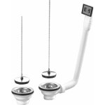 Nicoll - bonde compl�te pour �vier gr�s 2 cuves pvc, 0204602