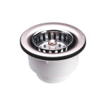 Nicoll - bonde pour �viers gr�s et synth�se 1 cuve � 84mm panier � commande manuelle