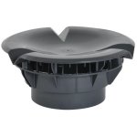 Nicoll - chapeau aeraulique simple pour vmc d160 anthracite
