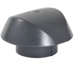 Nicoll - chapeau de ventilation simple atemax vvs10a sans moustiquaire 100mm gris anthracite