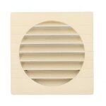 Nicoll - grille de ventilation carr�e sp�cial fa�ade 184x184 mm, pour tubes pvc diam�tre 160, sable