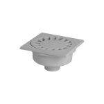 Nicoll - siphon cour 15x15 sorties 40 / 50 gris clair