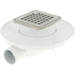 Nicoll - siphon de douche docia xs avec grille et cadre inox 304