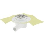 Nicoll - siphon sortie horizontale 50 grille 10x10 inox