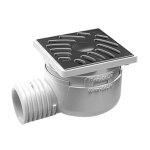 Nicoll siphonnette verticale 40 / 50 grille inox 10x10 avec adsihj Nicoll siphonnette verticale 40 / 50 grille inox 10x10 avec adsihj