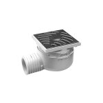 Nicoll - siphonnette verticale 40 / 50 grille inox 10x10 avec adsihj