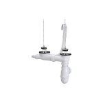 Nicoll vidage complet 70 avec siphon vier inox 2 cuves