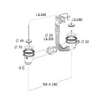 Nicoll - vidage complet pour évier en inox 2 bacs Nicoll - vidage complet pour évier en inox 2 bacs