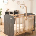 Nid d'ange leafy bunny ecru 80 cm