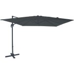 Nima parasol dport gris / anthracite - parasol dport rectangulaire 300x300 cm - parasol pied dport, ...