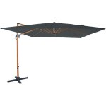 Nima parasol dport marron / gris - parasol dport rectangulaire 300x300 cm - parasol pied dport, ...