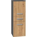 Hucoco - nina - meuble salle de bain 2 portes + 1 tiroir - 30x30x85cm - colonne basse rangement sdb