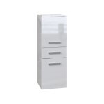 Hucoco - nina - meuble salle de bain 2 portes + 1 tiroir - 30x30x85cm - colonne basse rangement sdb