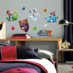 Thedecofactory - nintendo super mario galaxy 2 - stickers repositionnables super mario galaxy 2, nintendo ...