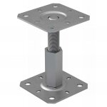 Fixtout - 4 embases pieds de poteau réglables par vis - platine supérieur 100x100 mm - m20 - acier galvanisé ... Fixtout - 4 embases pieds de poteau réglables par vis - platine supérieur 100x100 mm - m20 - acier galvanisé ...