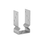 Fixtout - embase pied de poteau en u avec support zinguée à visser - 101 x 150 x 60 x 4, 0 mm Fixtout - embase pied de poteau en u avec support zinguée à visser - 101 x 150 x 60 x 4, 0 mm