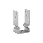 Embase pied de poteau en u avec support zinguée à visser - 71 x 150 x 60 x 4, 0 mm Embase pied de poteau en u avec support zinguée à visser - 71 x 150 x 60 x 4, 0 mm