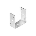 Fixtout - embase pied de poteau en u zinguée à visser - 121 x 120 x 5 mm Fixtout - embase pied de poteau en u zinguée à visser - 121 x 120 x 5 mm