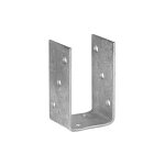 Fixtout - embase pied de poteau en u zingue  visser - 71 x 120 x 4 mm