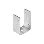 Fixtout - embase pied de poteau en u zinguée à visser - 81 x 120 x 5 mm Fixtout - embase pied de poteau en u zinguée à visser - 81 x 120 x 5 mm