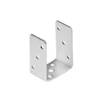 Fixtout - embase pied de poteau en u zinguée à visser - 91 x 120 x 5 mm Fixtout - embase pied de poteau en u zinguée à visser - 91 x 120 x 5 mm