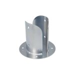 Fixtout - pied de poteau fendu rond galvanis  visser - 122 x 180 x 2, 5 mm