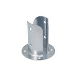 Fixtout - pied de poteau fendu rond galvanis� � visser - 82 x 150 x 2, 0 mm