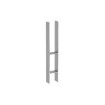 Fixtout - pied de poteau en h zingu  sceller - 101 x 600 x 6, 0 mm